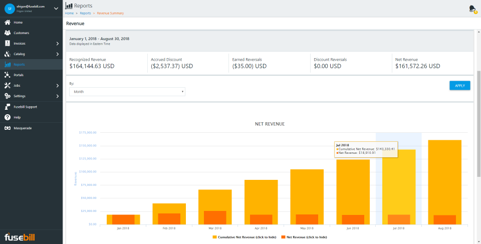 screenshot of Stax Bill